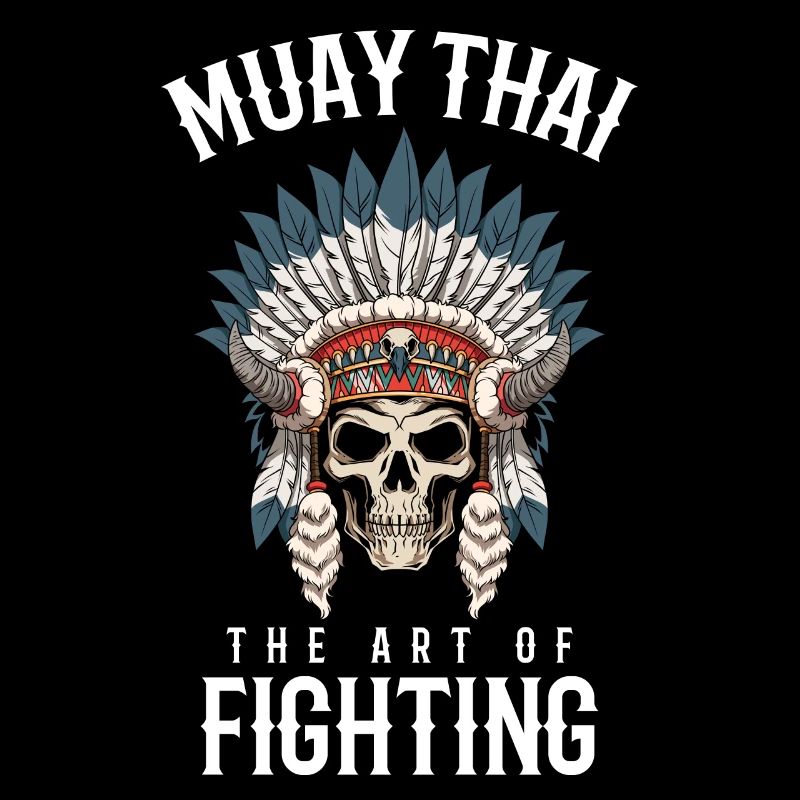 Traditionelle Muay Thai Skelett-Kriegshaube -