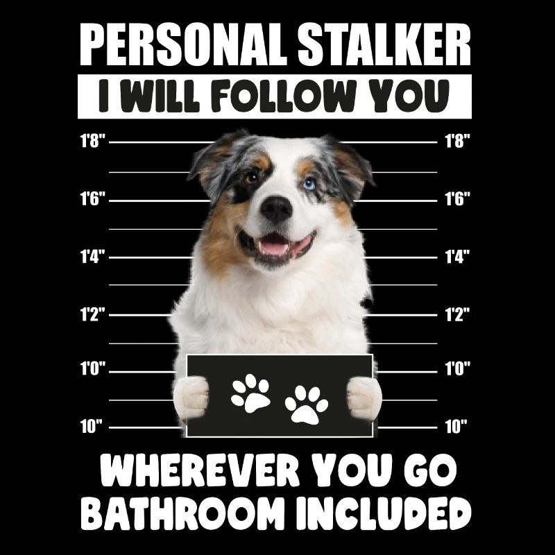 Personal Stalker Dog, Australian Shepherd, gift
