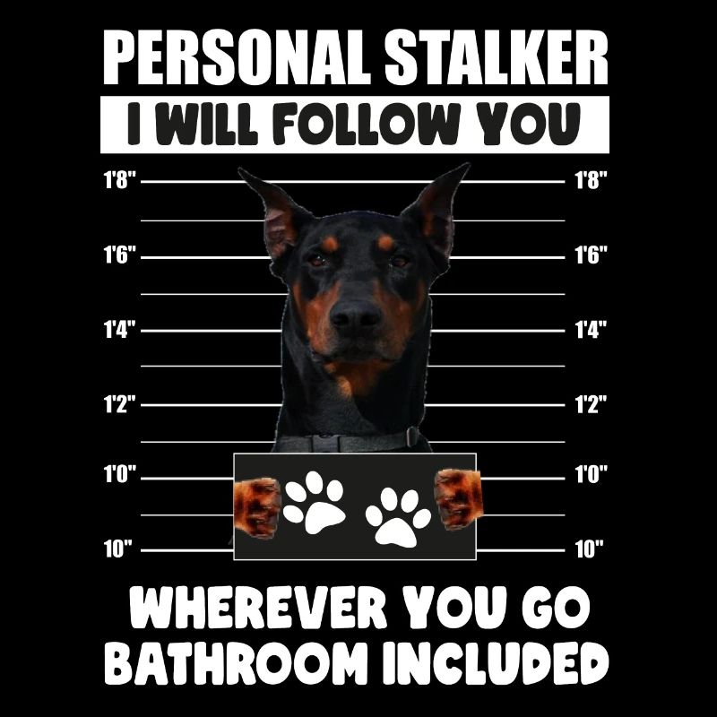 Persönlicher Stalker-Hund, Dobermann, deutscher Pinscher