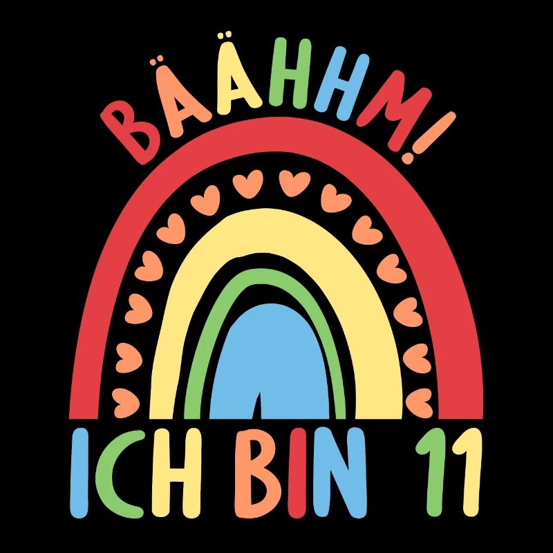 11 Jahre alt Rainbow Regenbogen 11. Geburtstag