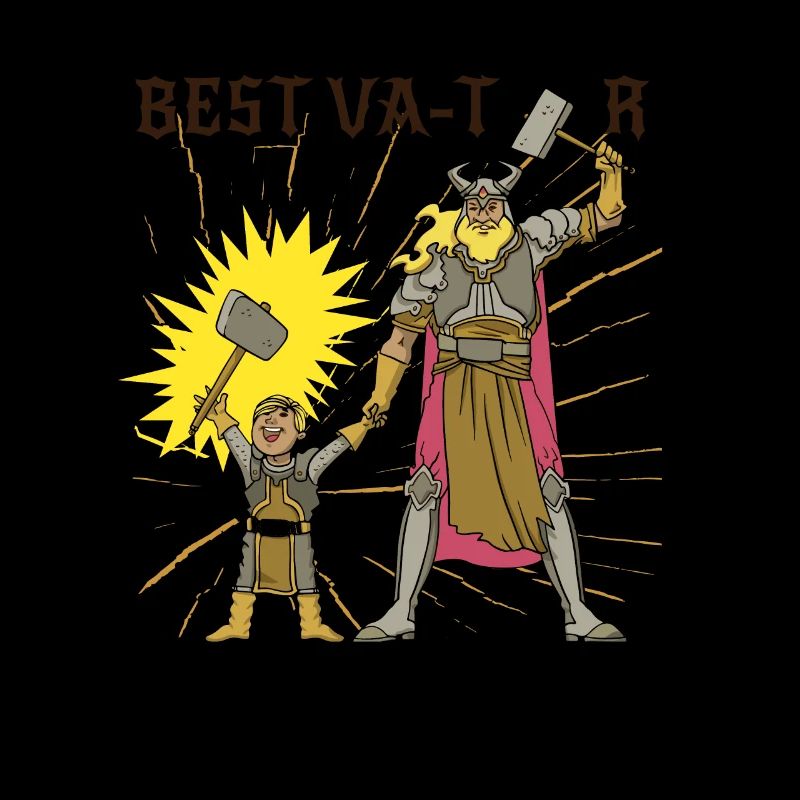 Vatertag Vathor Vater Papa und Sohn Papi Dad Daddy