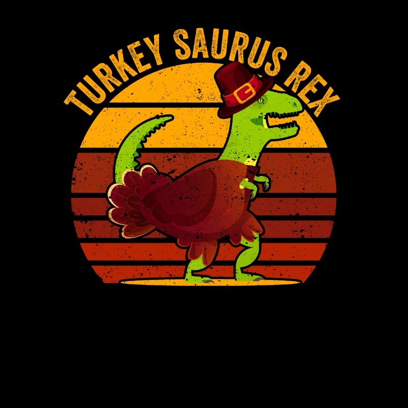 Dinosaur Thanksgiving Turkey Saurus Rex Pilgrim