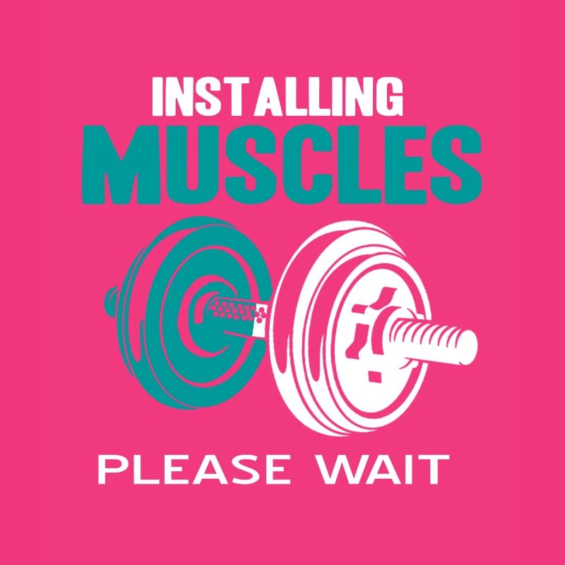 Installing Muscles Please Wait Cool Funny Gym