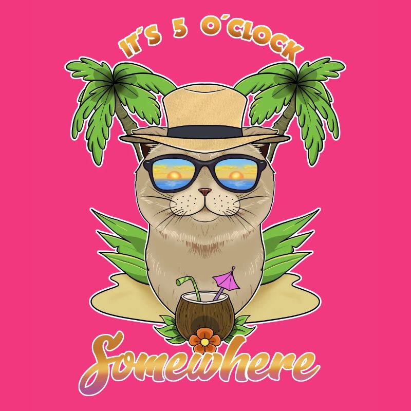 It Is 5 OClock Somewhere Drinking Scottish Fold