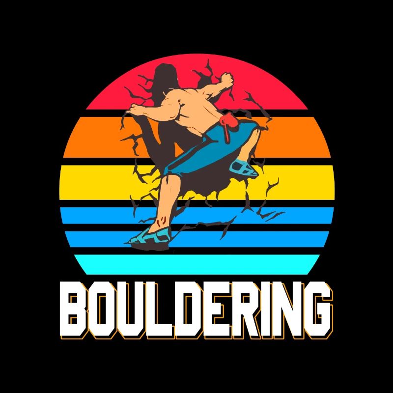Retro Vintage Awesome Bouldering Designs Tee