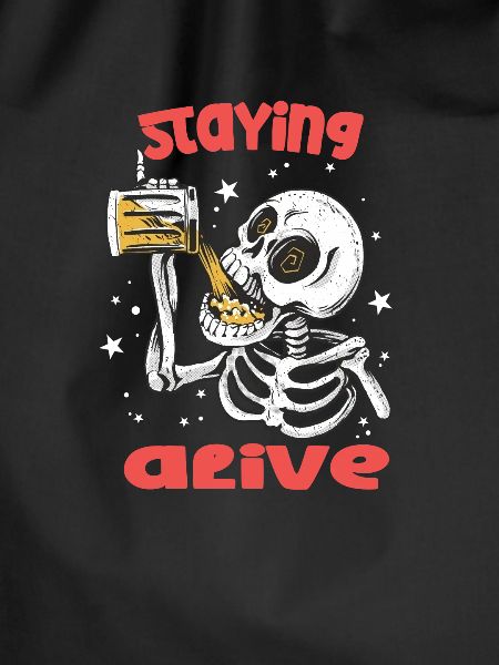 Skull Beer Staying Alive