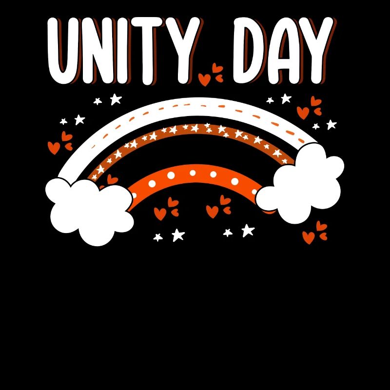Peace Kind Courage Orange Rainbow Cloud Unity Day