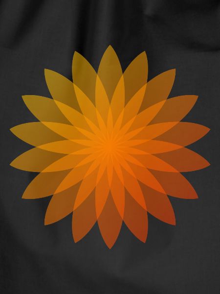 Blumenmuster orange