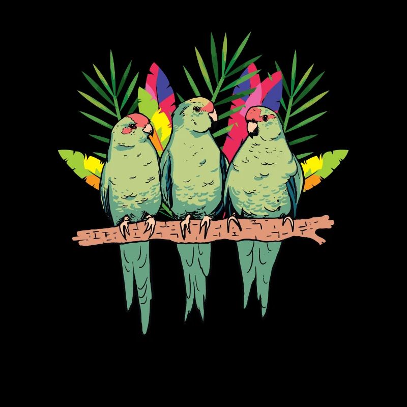 Bird lovers funny parrots on one
