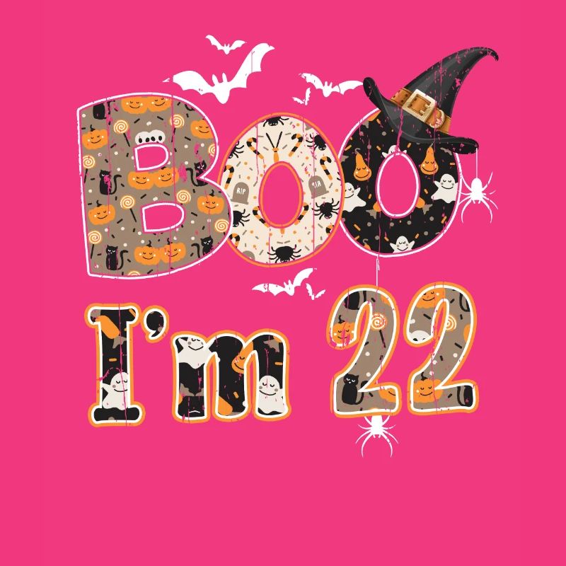 Halloween Pattern Ghost Creatures Naissance Age 22