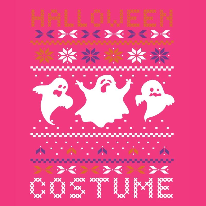 Stitch Pattern Ghost Creatures Scary Halloween