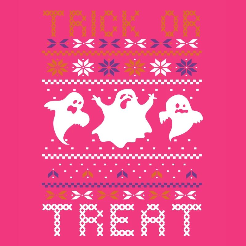 Stitch Pattern Ghost Creatures Trick Halloween