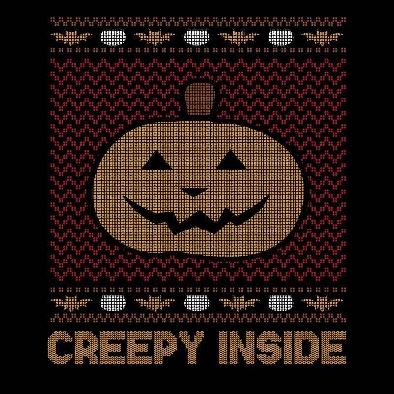 Stitch Pattern Pumpkin Creature Inside Halloween