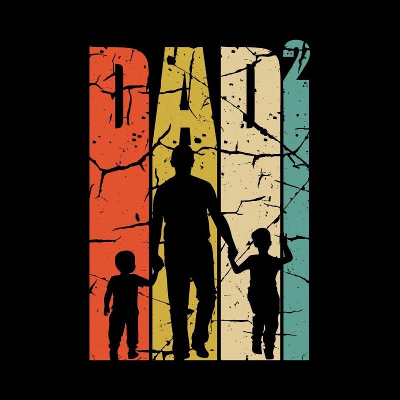 Papa 2 Söhne Dad hoch 2