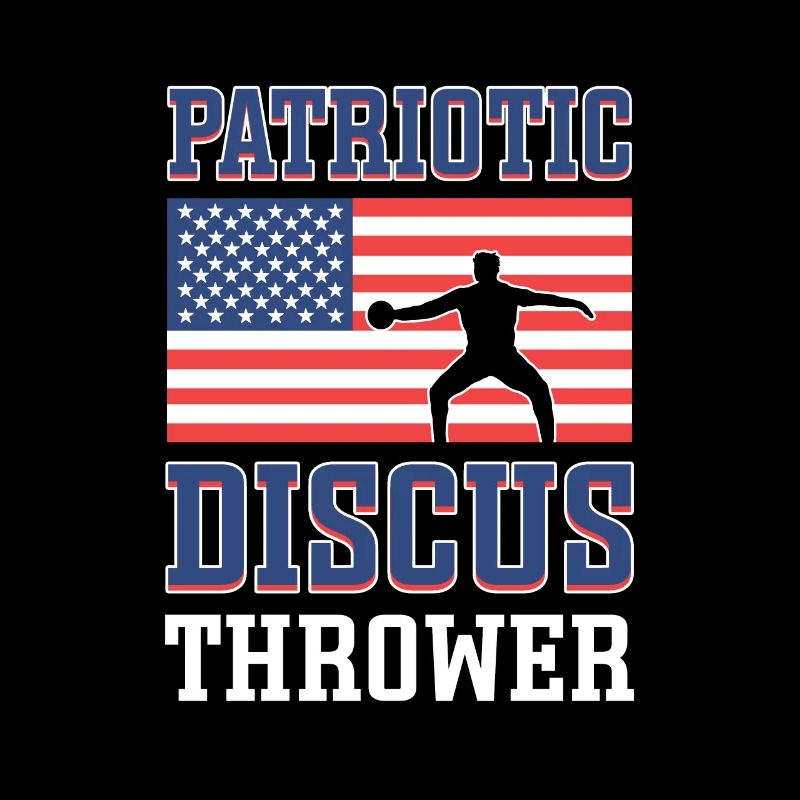 Patriotischer Diskuswerfer Usa Discus Thrower.