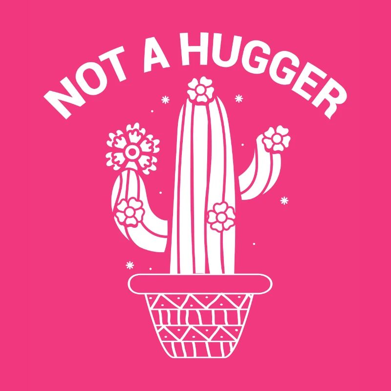 No Hugger Funny Sarcastic Cactus
