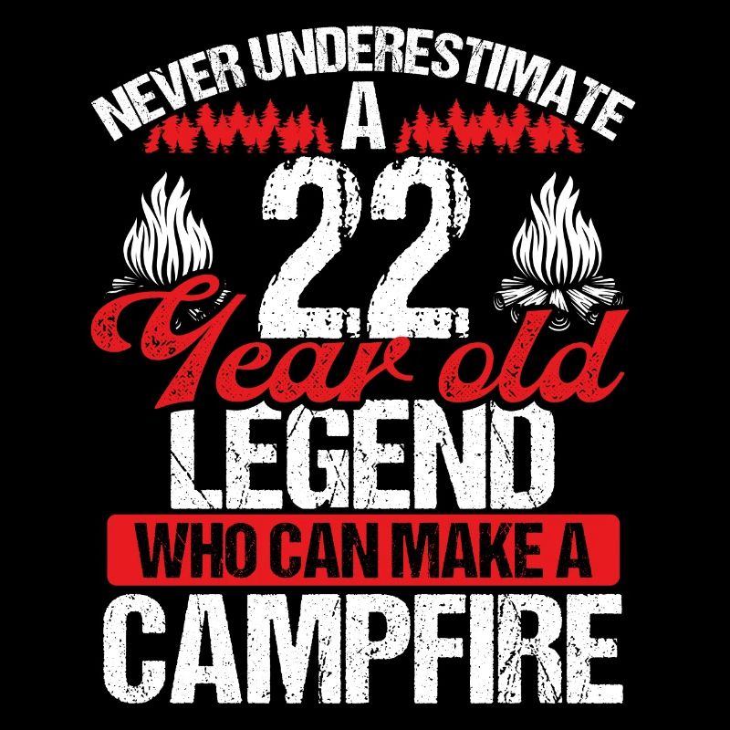 22 Year Old Camper Scouting Scout 22 Birthday