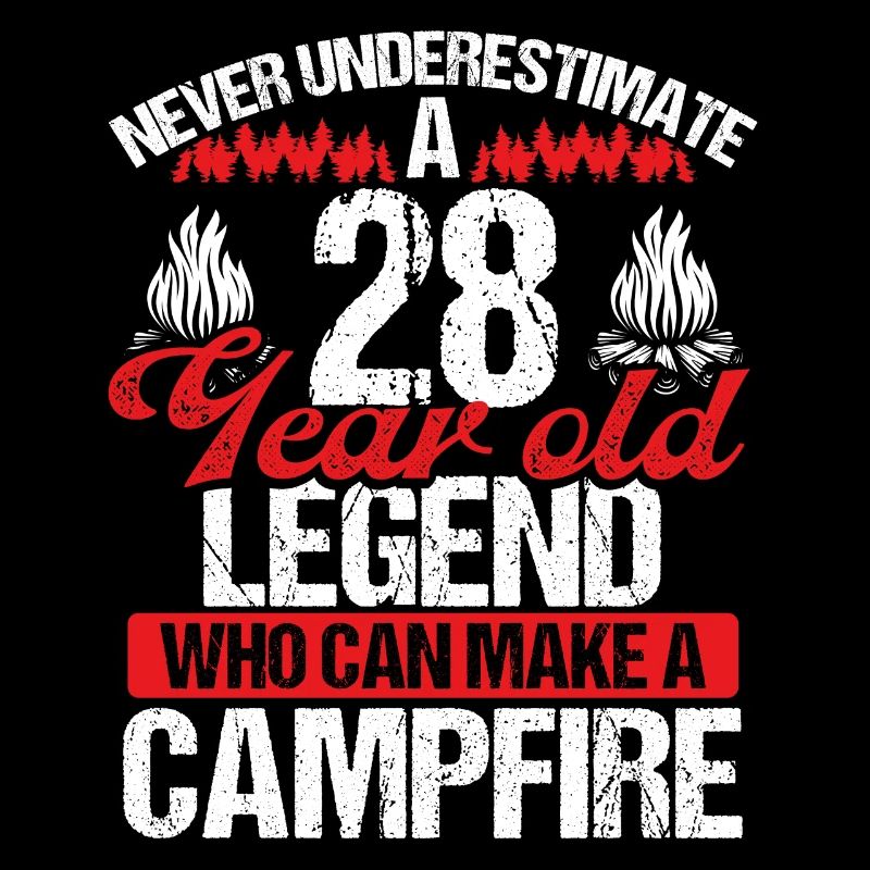 28 Year Old Camper Scouting Scout 28 Birthday