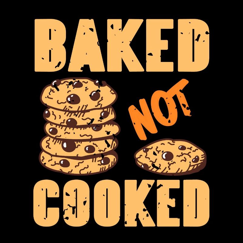 Baked Not Cooked Retro Funny Baking Baker T-Shirt