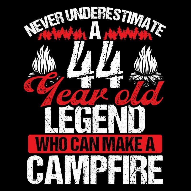 44 Year Old Camper Scouting Scout 44 Birthday
