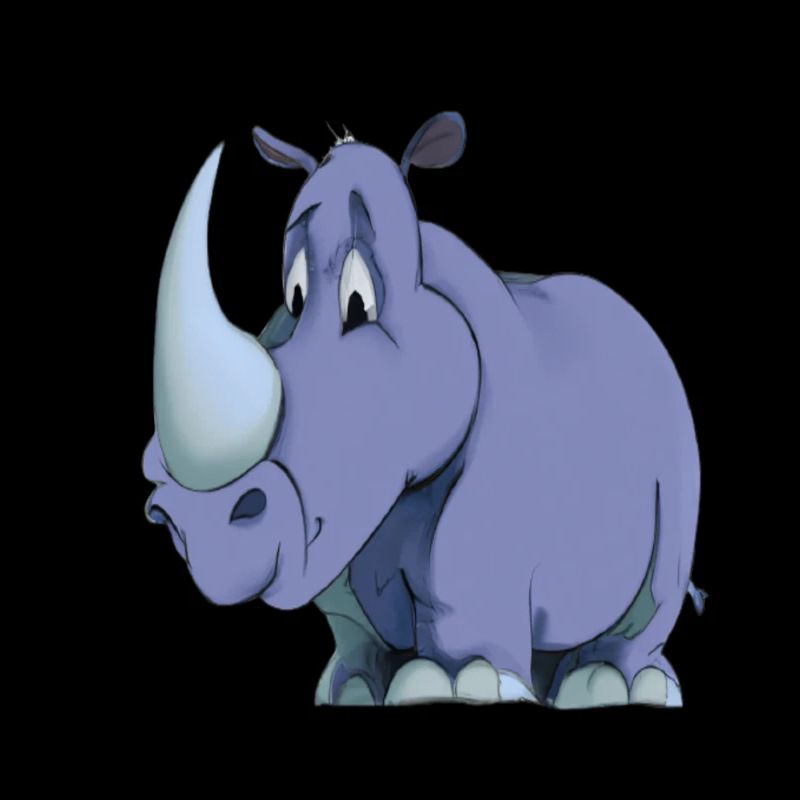 Kawaii Cartoon Rhino