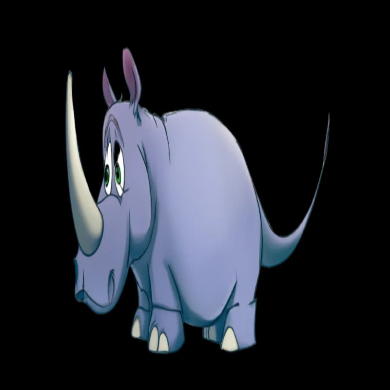 Kawaii Cartoon Rhino