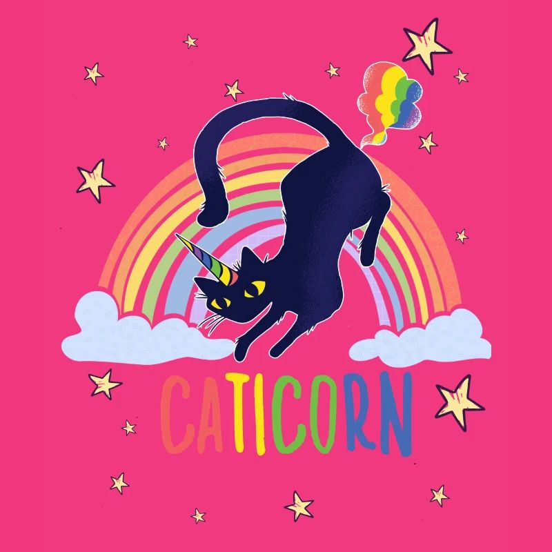 Caticorn süß Katzenhalter Regenbogen Einhorn Katze