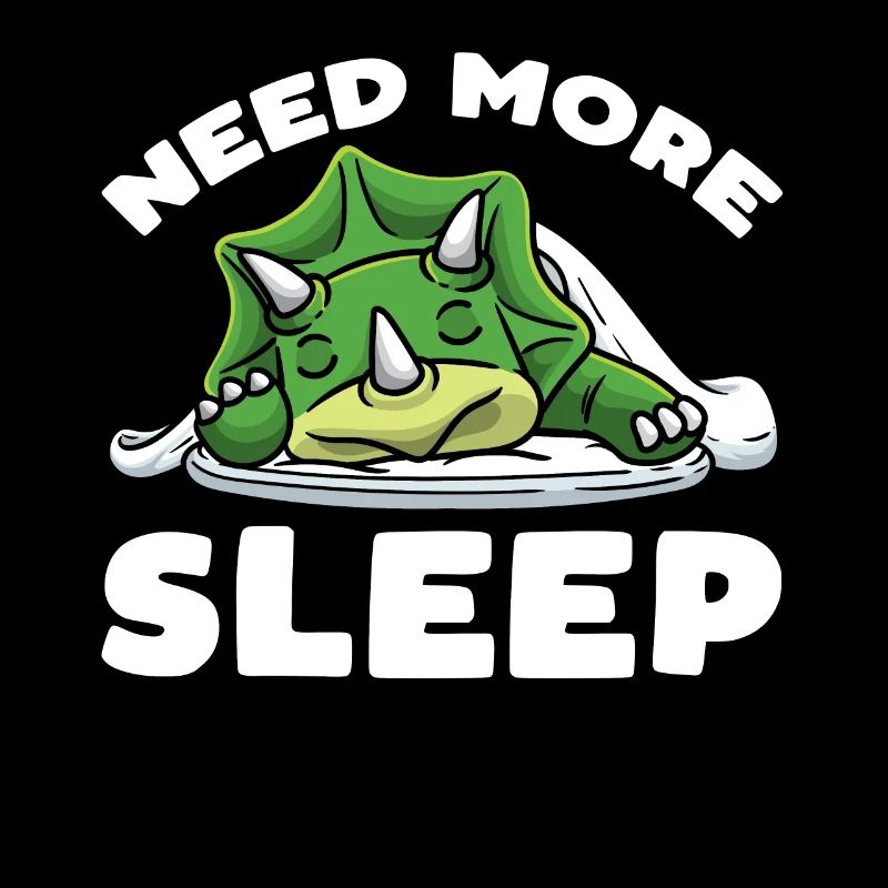Need More Sleep Triceratops Dinosaurs