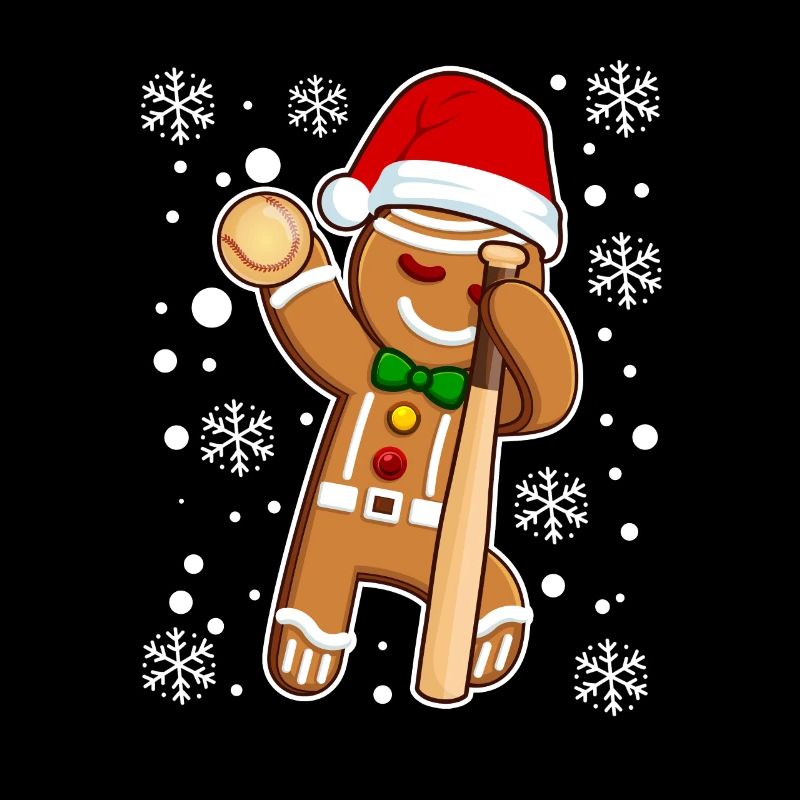 Dabbing Lebkuchenmann Weihnachtsmann Softball