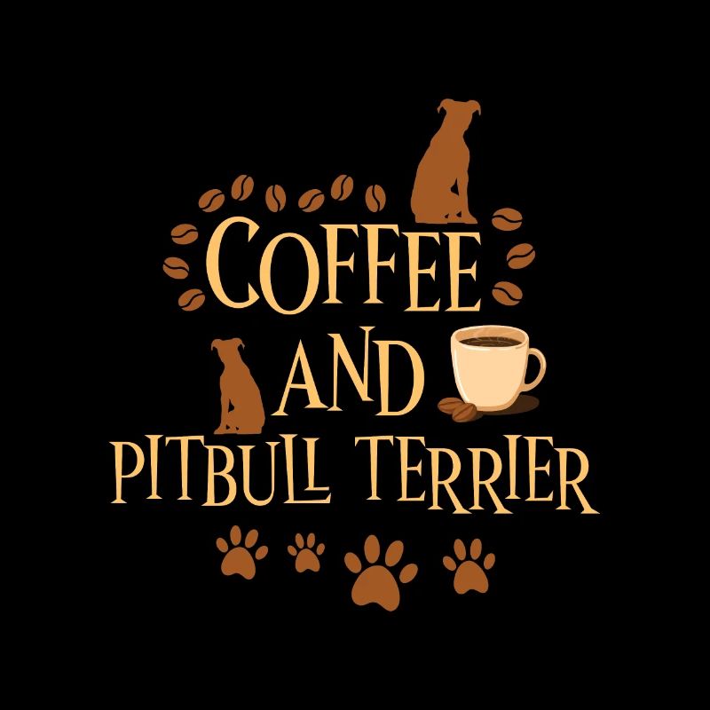 Coffee and Pitbull Terrier