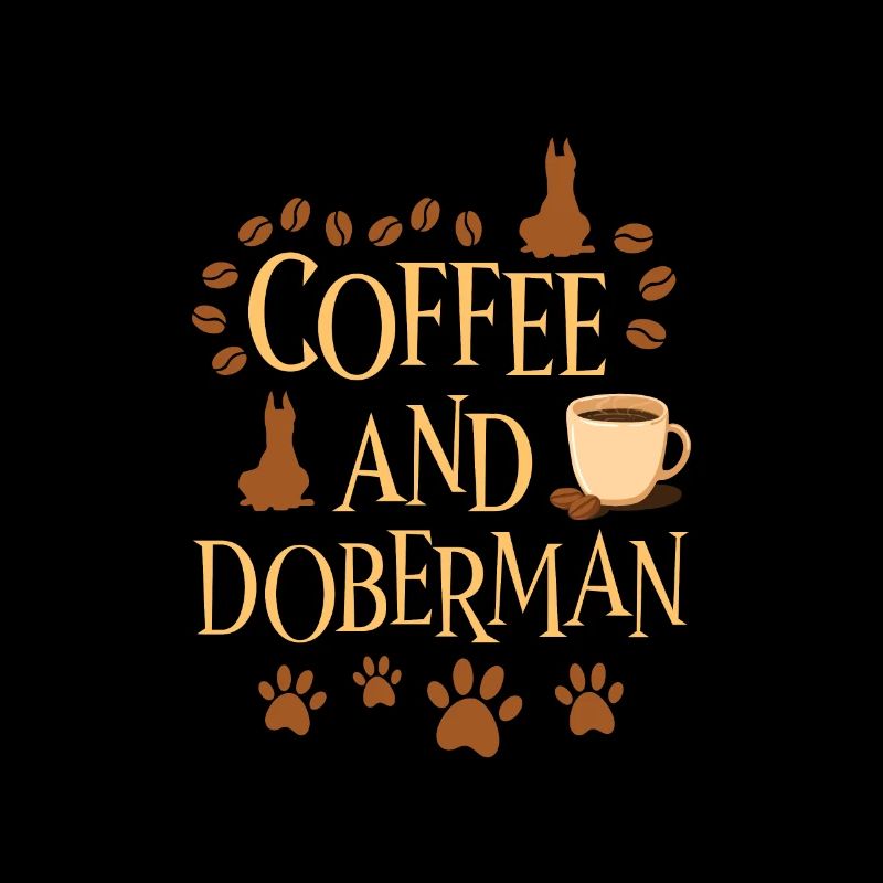 Coffee and Doberman