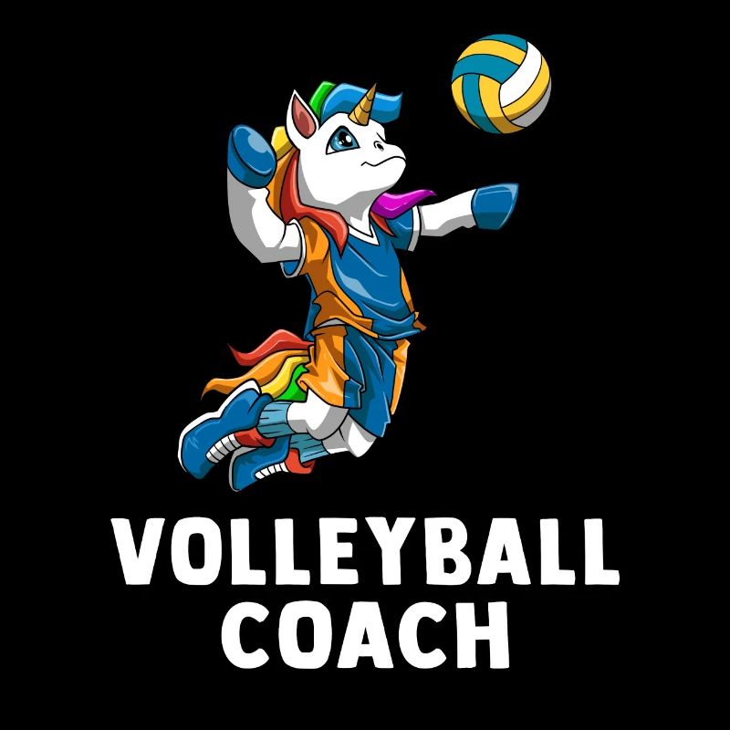 Volleyballtrainer Einhorn - Niedliche