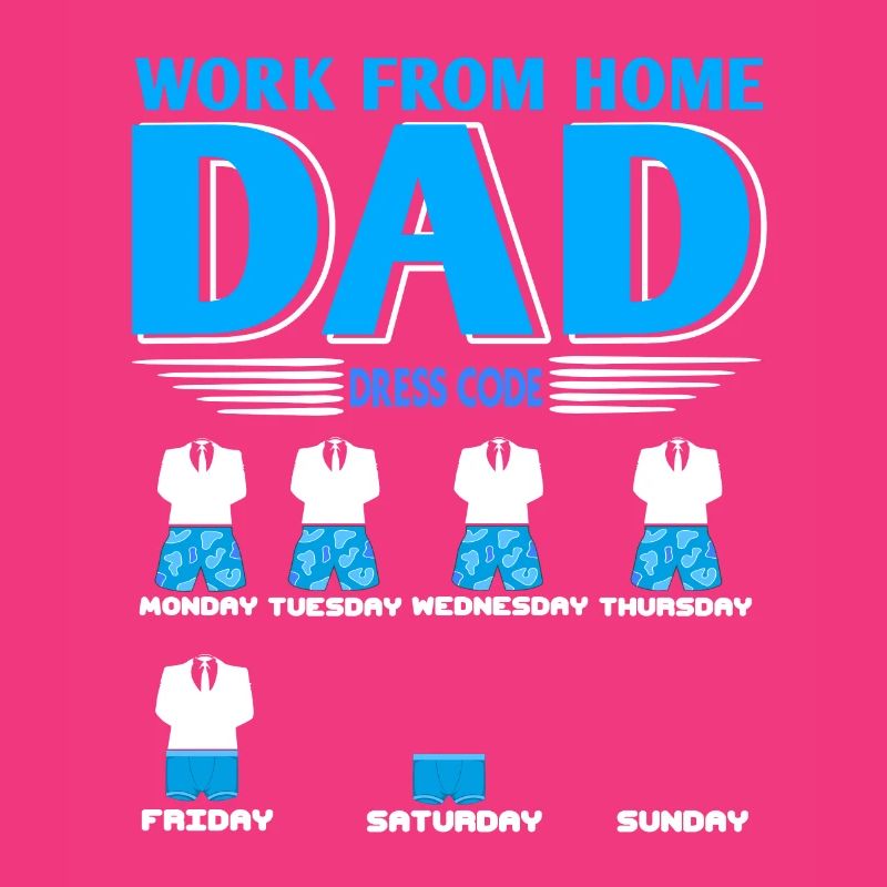 Work From Home Dad Funny Dress Code T-Shirt