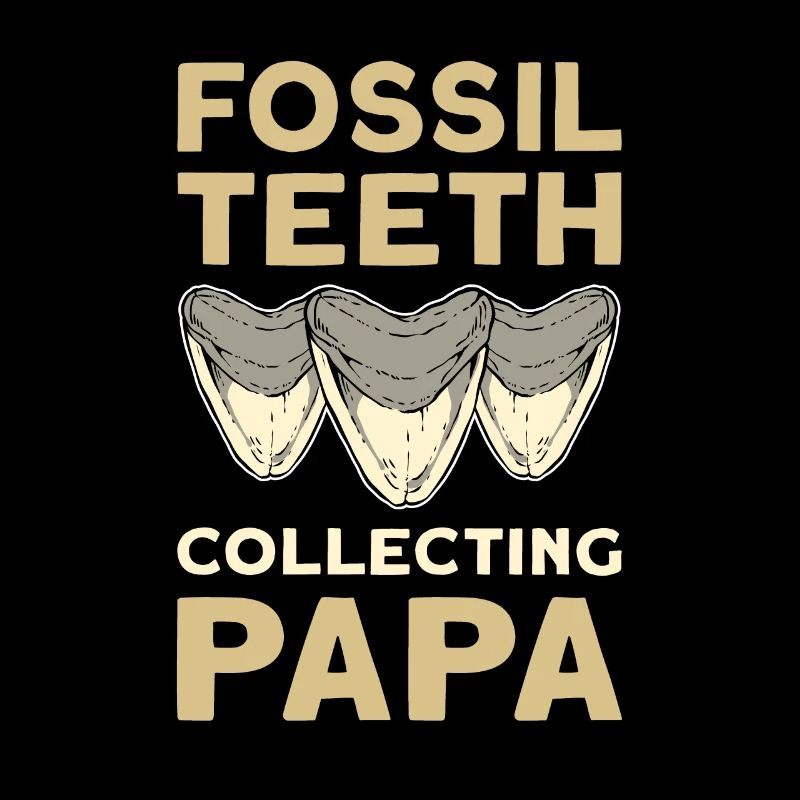 Fossil teeth Collecting dad. Megalodon
