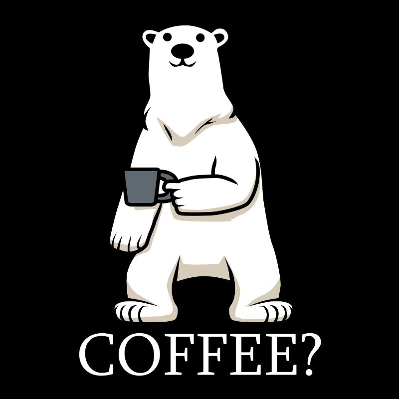 Eisbären und Kaffee Lazy Office Monday Müde