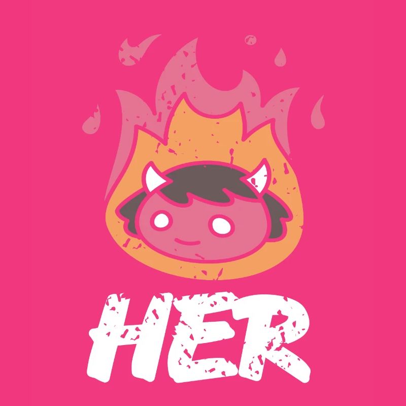 HER Cute Retro Burning Halloween Demon For Her