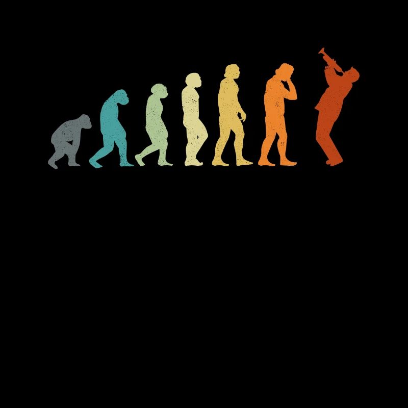 Trumpet Player Evolution Retro