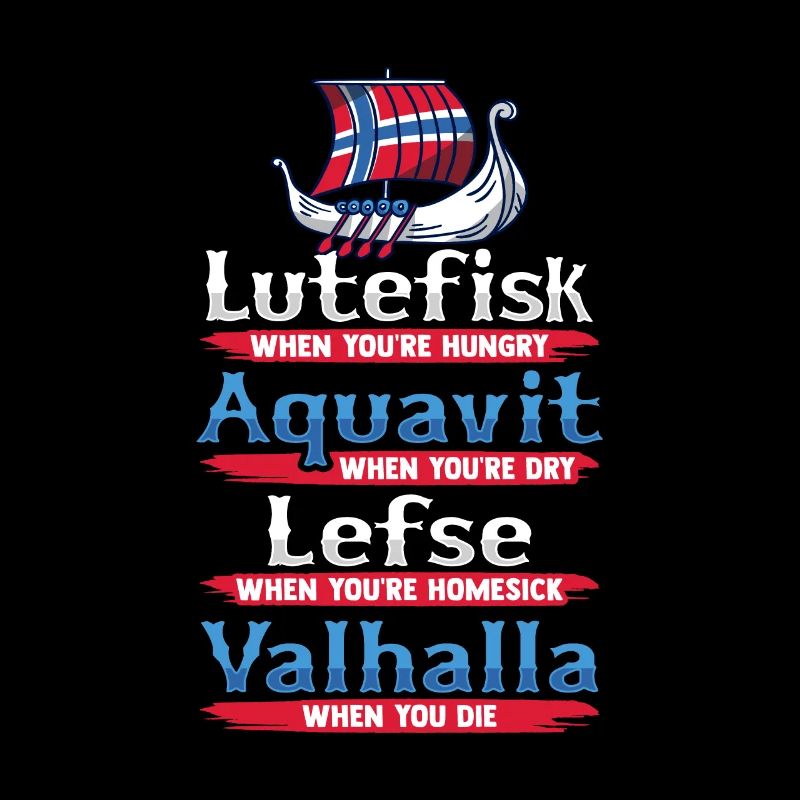 Lutefisk Aquavit Lefse Valhalla Design