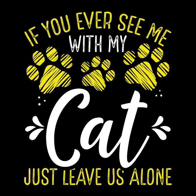 L’amant du chat avec mon chat laisse-moi tranquille Propriétaire de chaton