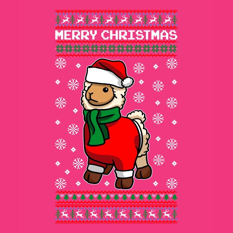 Lama avec pull de Noël moche