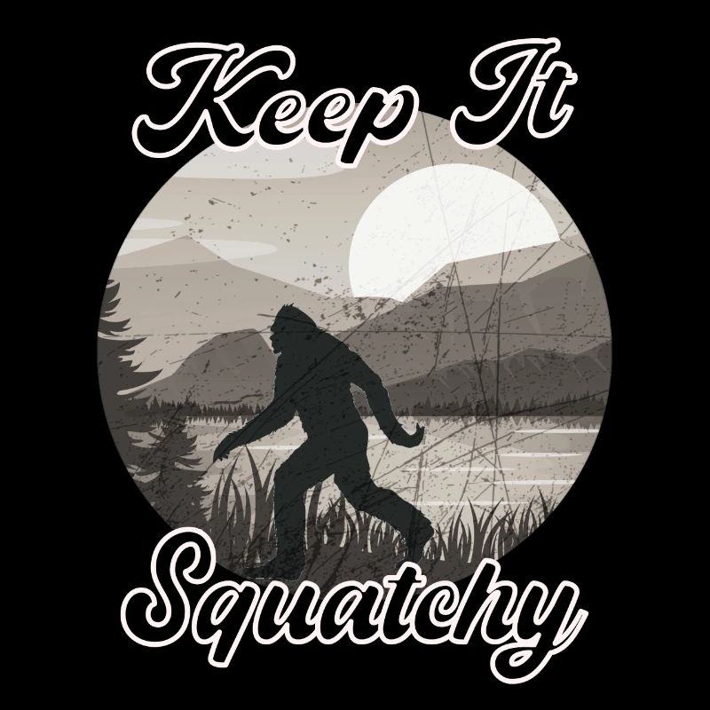 Keep It Squatchy Funny Sasquatch Retro Bigfoot