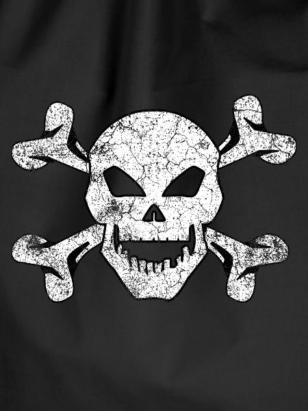 Textured Skull And Crossbones