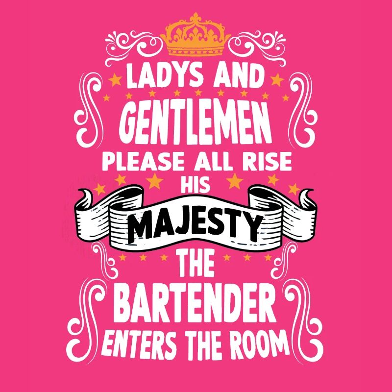 Bartender T funny saying motif bartender