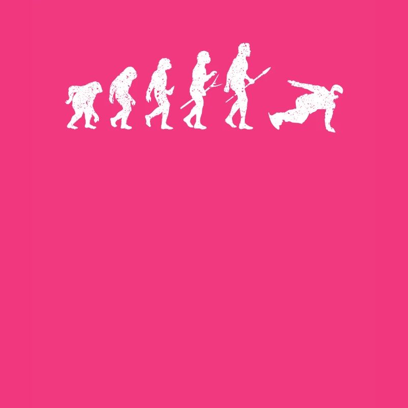 Snowboard Evolution des Menschen Lustig Snowboarde