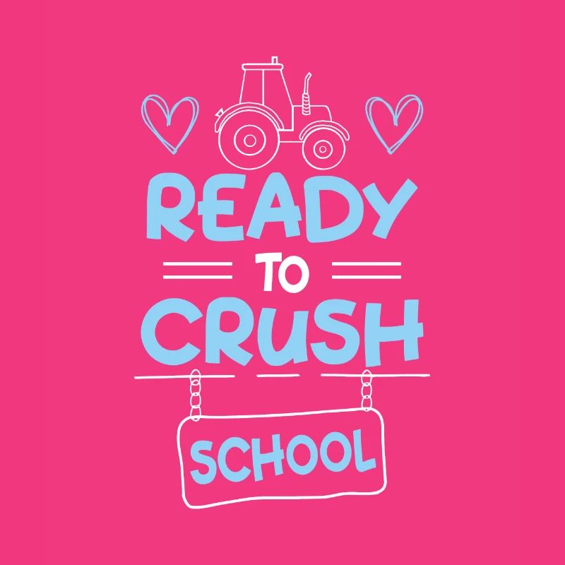 First Class Students Ready To Crush School Tractor