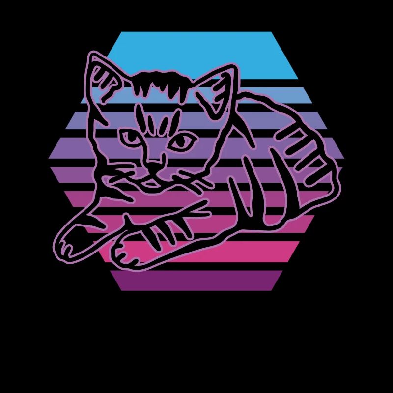 Chat graphique Retro Cat pour les propriétaires de chats