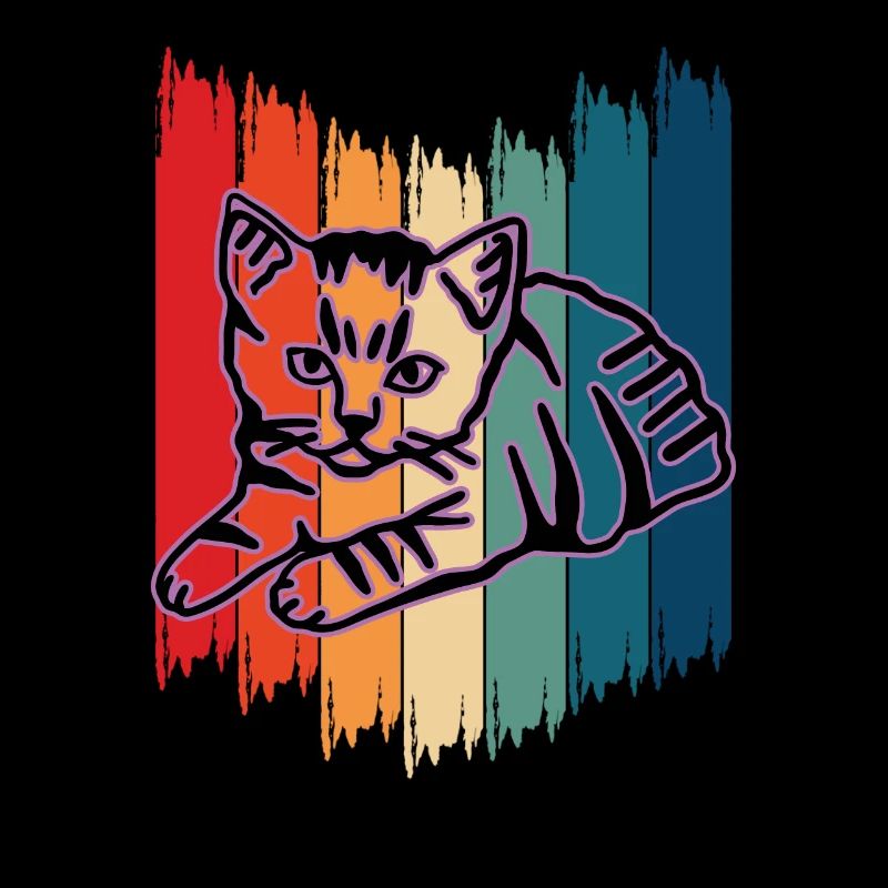 Chat graphique Retro Cat pour les propriétaires de chats