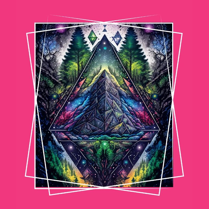 Geometric Nature Trance Polygon Abstract Mystical