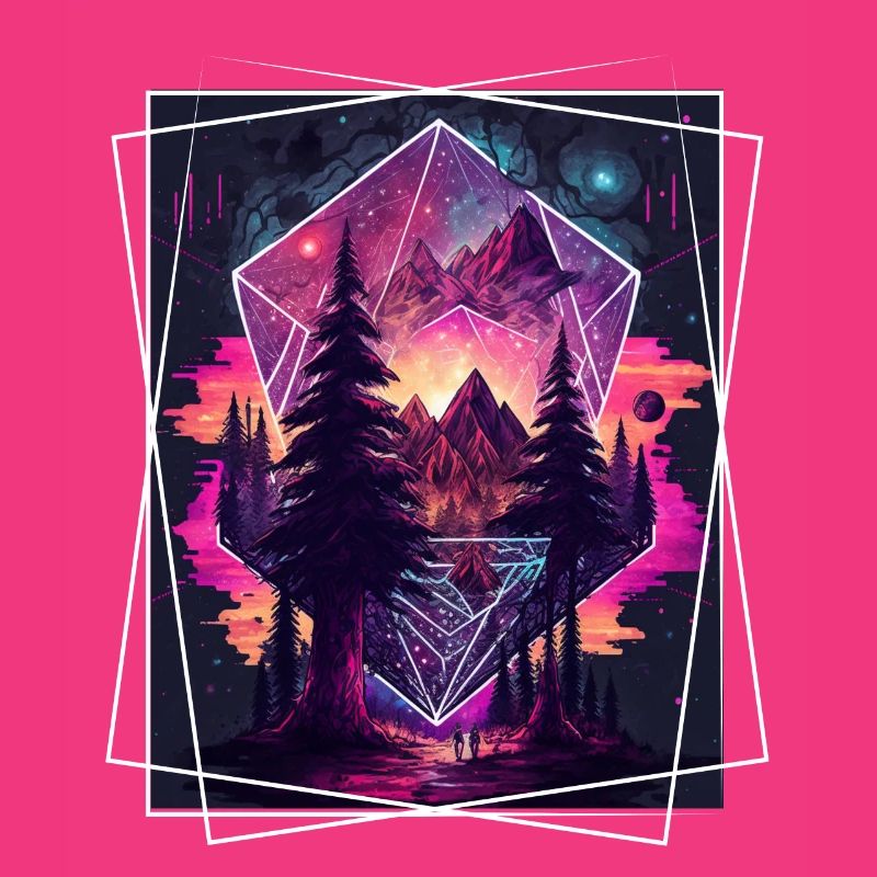 Geometric Nature Trance Polygon Abstract Mystical