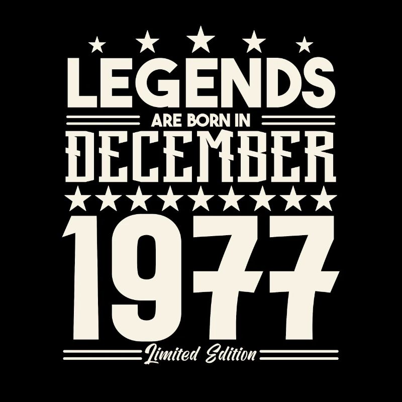 Legenden werden im Dezember 1977 geboren.Geschenkjubiläum